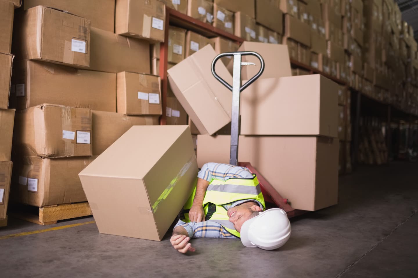 worker lying floor warehouse 2 1